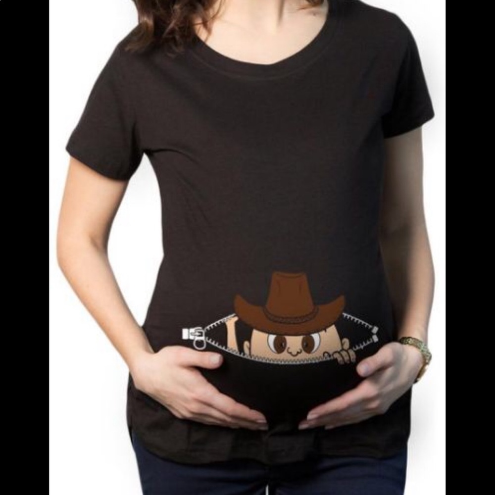 Maternity baby cowboy shirt